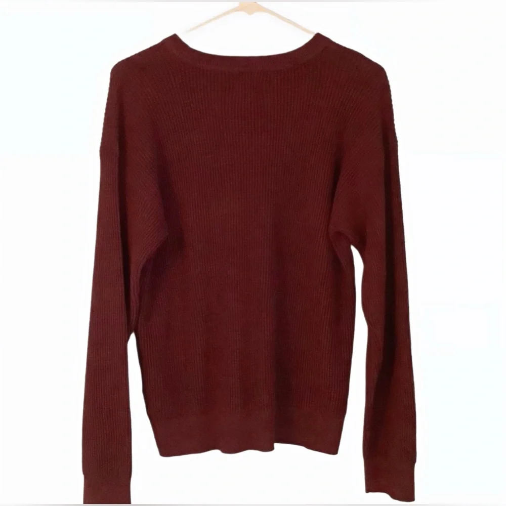 Gap Burgundy Waffle Knit Sweater Size XXL (14-16) NWT